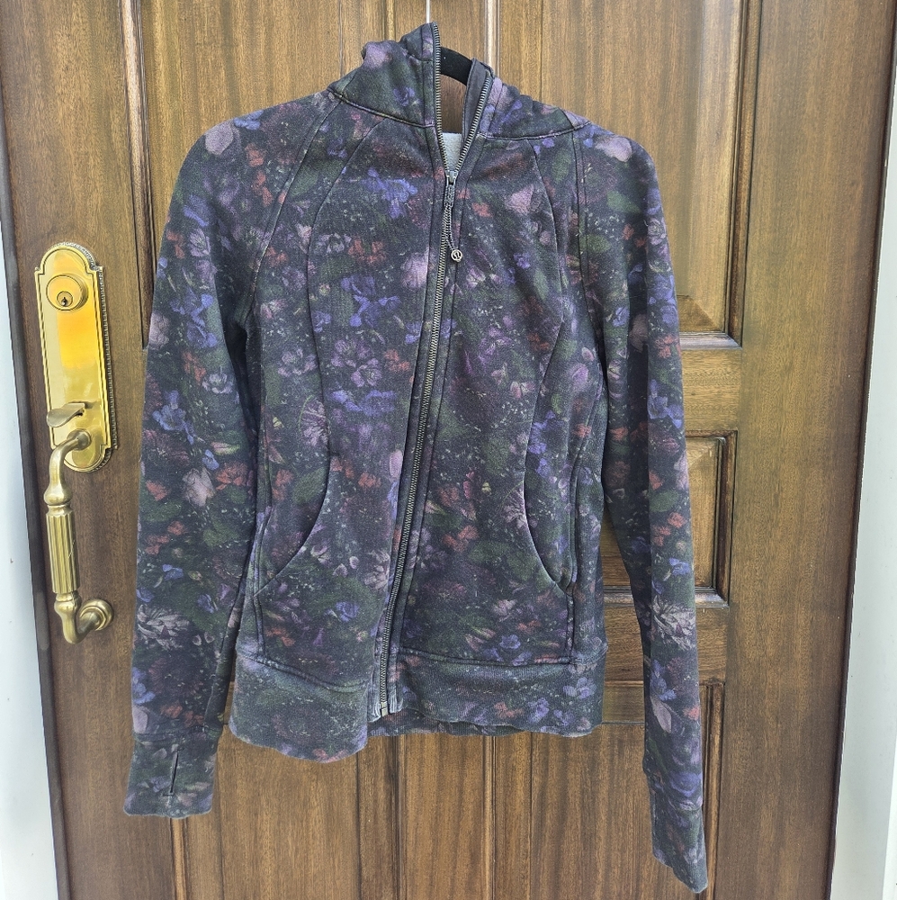 Floral Zip-Up Hoodie